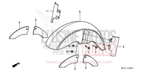 FRONT FENDER GL1500CW de 1998